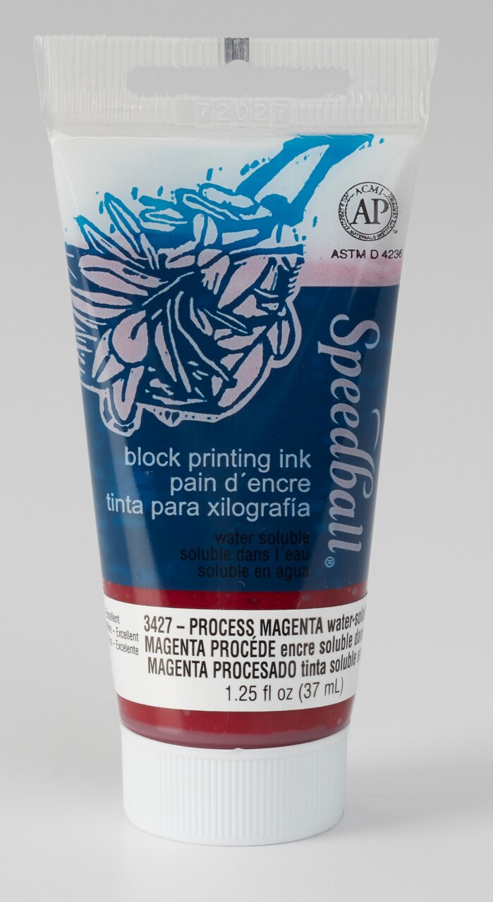 Speedball Block Printing Ink, Water-Based, 1.25 Oz., Process Magenta